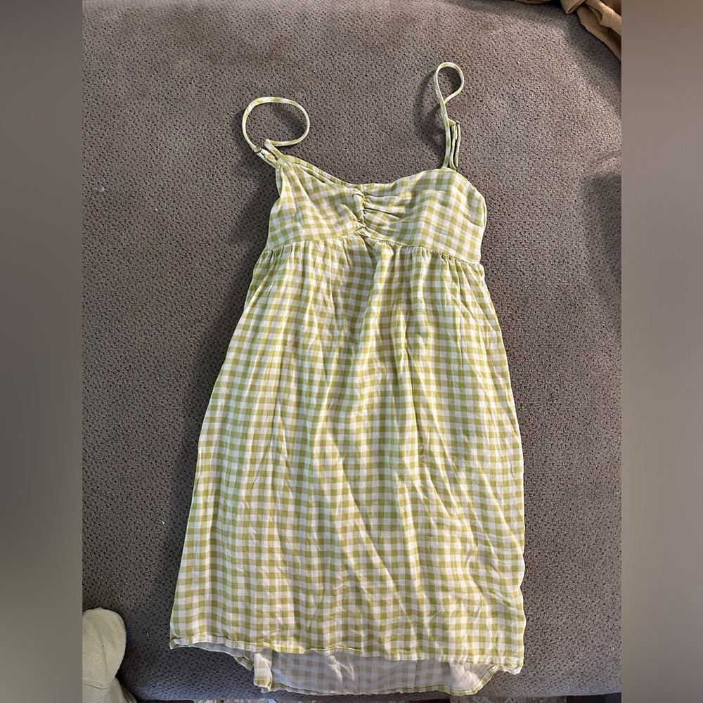 Green Gingham Mini